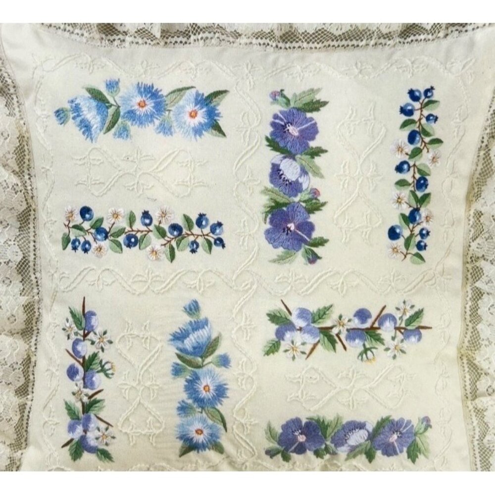 Janlynn Candlewicking Embroidery Kit Shades Of Blue 14" x 14" #004-0780 - Picture 1 of 4